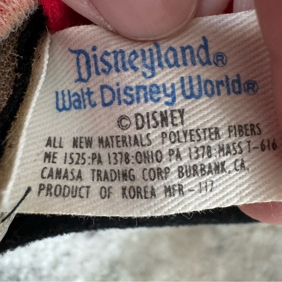 Vintage Disneyland World Fabric Mickey Mouse Hand Puppet 11" - Picture 5 of 7